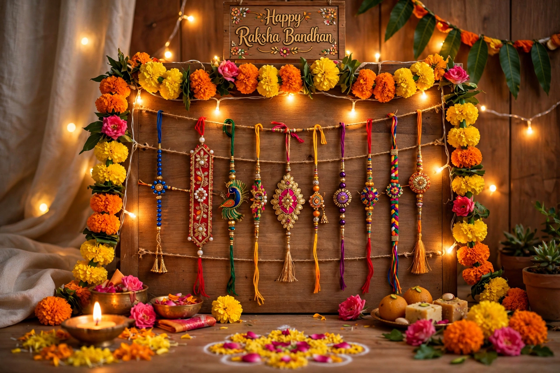 Festive lights and decorations for Raksha Bandhan
